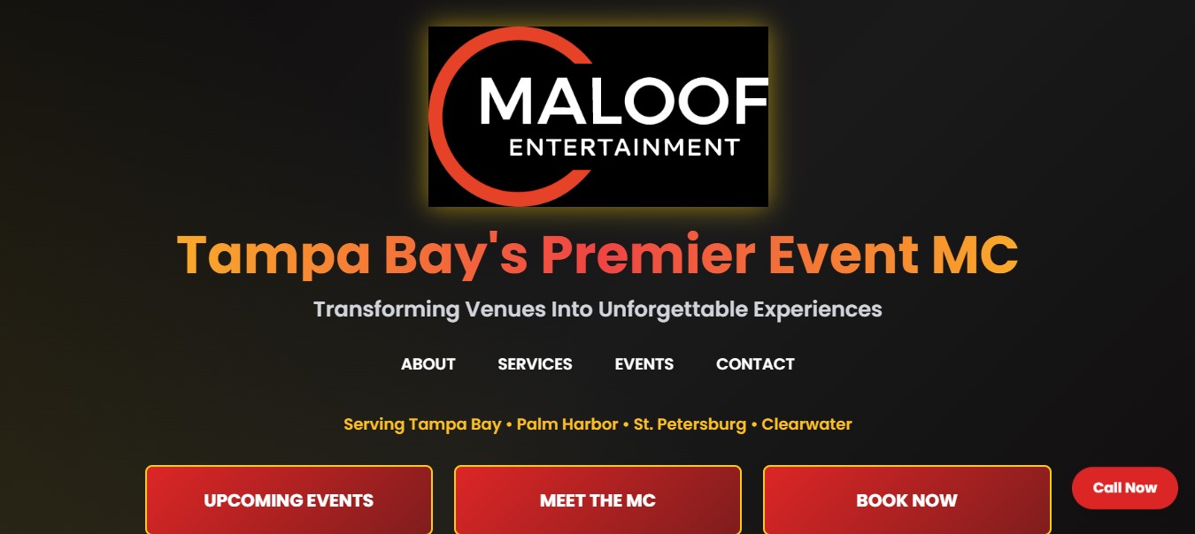 Website design for Maloof Entertainment