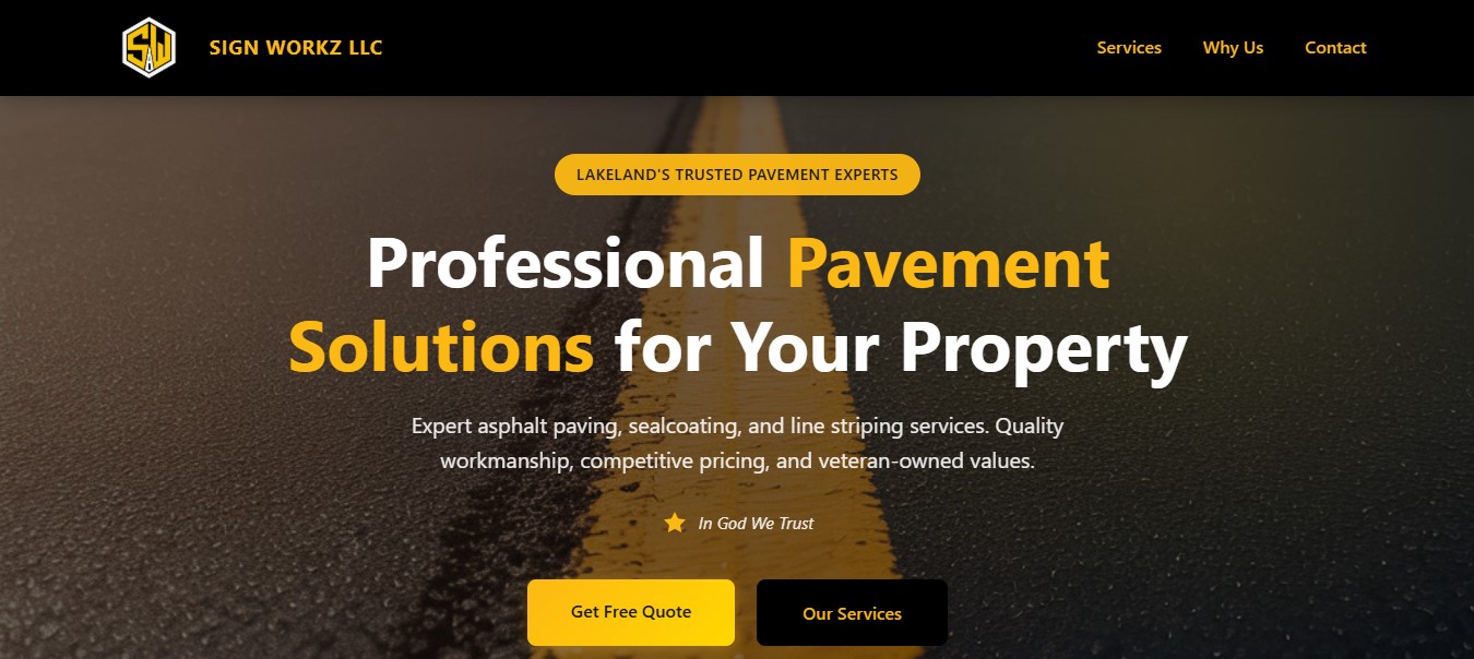 Website design for Sign Workz