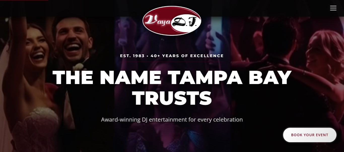 Website design for Vaya DJ